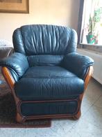 lederen zetel, Huis en Inrichting, Zetels | Zetels, Ophalen, Gebruikt, Eenpersoons, Gewoon