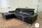 GRATIS LEVERING HEEL BE Echt Leer Hoekbank met Chaise Longue, Huis en Inrichting, 250 tot 300 cm, Hoekbank, Ophalen of Verzenden