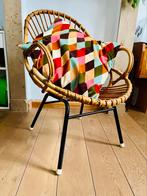 Vintage rotan stoel, Gebruikt, Ophalen of Verzenden