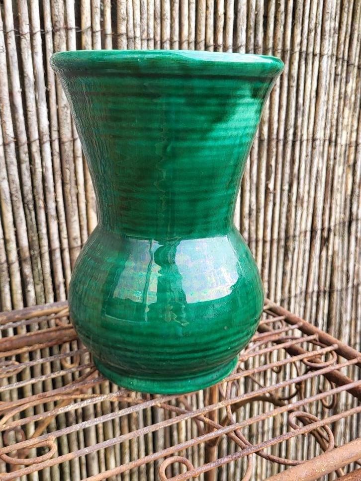 50 jaar oude vintage groene vaas Longchamp, Antiek en Kunst, Antiek | Vazen, Ophalen of Verzenden