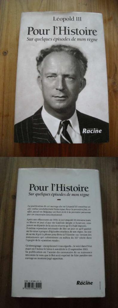 Pour l' histoire (Léopold III), Livres, Histoire & Politique, Utilisé, 20e siècle ou après, Enlèvement ou Envoi