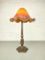 Grote glaspasta paddenstoellamp Le Verre Francais /Schneider, Antiek en Kunst, Ophalen