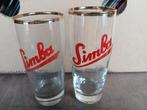 2 glazen Simba bier, Verzamelen, Biermerken, Ophalen of Verzenden, Zo goed als nieuw, Glas of Glazen, Overige merken