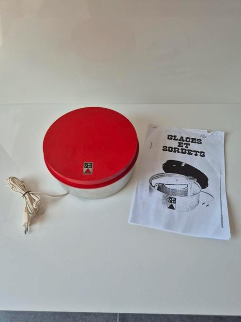 À VENDRE – Sorbetière vintage SEB + Notice d’origine, Elektronische apparatuur, IJsmachines, Gebruikt, Ophalen of Verzenden