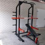 Sterling squat rack halfrack + Sterling Adjustable bench, Sport en Fitness, Fitnessmaterialen, Ophalen, Zo goed als nieuw