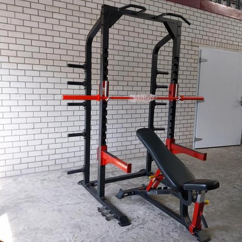 Sterling squat rack halfrack + Sterling Adjustable bench, Sport en Fitness, Fitnessmaterialen, Zo goed als nieuw, Ophalen