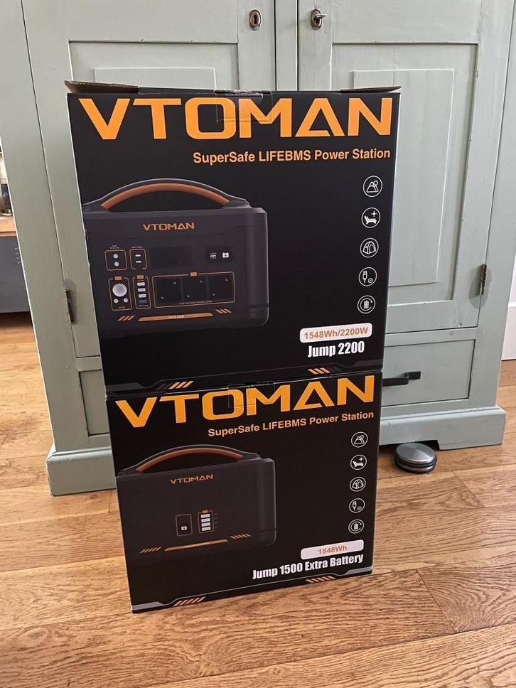 Draagbare 2200W Powerstation 1548Wh +1548Wh Accu OFFGRID, Caravans en Kamperen, Caravanaccessoires, Nieuw, Verzenden