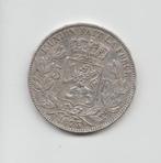 Zilver munt België - 5 Francs -Leopold II, Zilver, Zilver, Losse munt, Verzenden