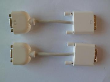 Adaptateur Apple DVI-I vers VGA (blanc) (X21 ref.) 2 pièces, Enlèvement, Comme neuf