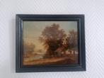Antiek schilderij op paneel, gesigneerd, Ophalen of Verzenden