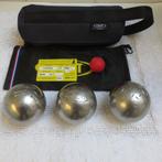 3 boules de pétanque OBUT 630-73, Ophalen, Zo goed als nieuw, Tas