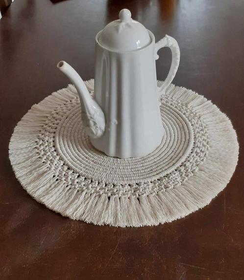 Macramé middenstuk op maat, placemat, onderplaat, Huis en Inrichting, Woonaccessoires | Onderzetters, Nieuw, Overig, Ophalen of Verzenden