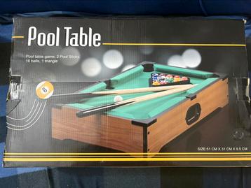 Ensemble de mini-table de billard, dans une boîte, Envoi, Comme neuf, Table de billard