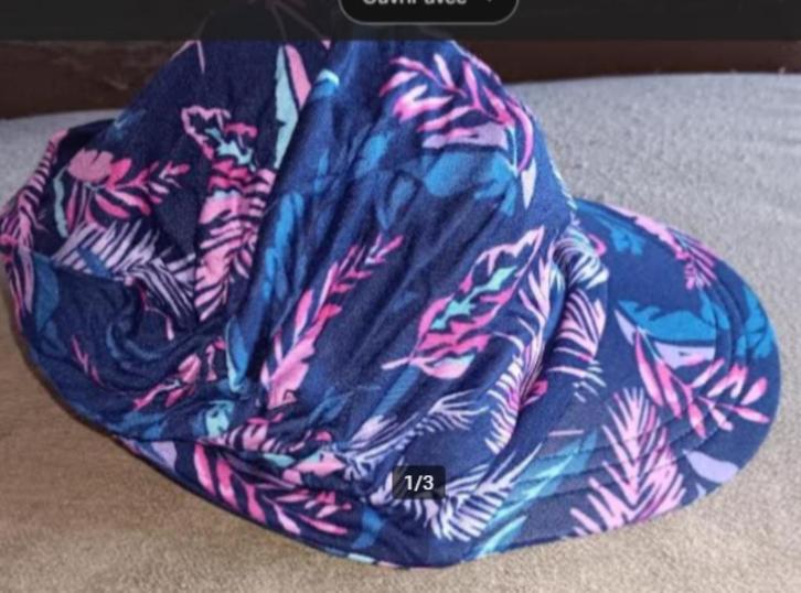 Casquette bonnet chimio bleu/rose NEUF, Handtassen en Accessoires, Uiterlijk | Haarverzorging, Nieuw, Overige typen, Ophalen of Verzenden