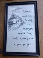 Kader met spreuk, Ophalen