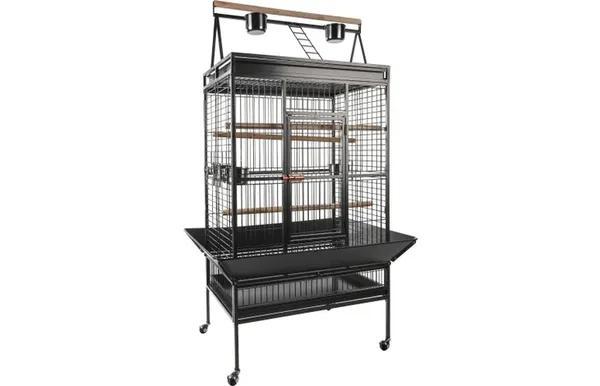 Antraciet Parko Cage, Dieren en Toebehoren, Vogels | Hokken en Kooien, Nieuw, Vogelkooi, Metaal, Ophalen