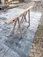 2 Houten schragen, Ophalen, Zo goed als nieuw