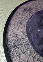 Chapeau de sorcière HALLOWEEN motif araignées, Ophalen, Zo goed als nieuw