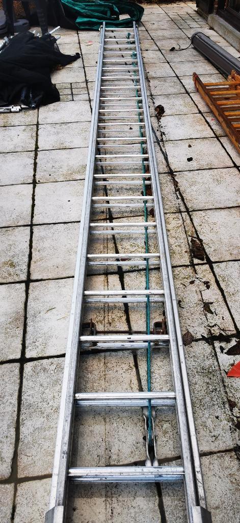Lange ladder, uitschuifbaar, Doe-het-zelf en Bouw, Ladders en Trappen, Ladder, 4 meter of meer, Ophalen