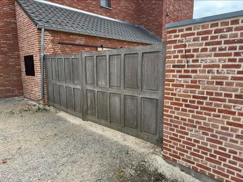 Grote geautomatiseerde poort, Tuin en Terras, Tuinpoorten, Gebruikt, Draaipoort, Hout, 150 tot 200 cm, 200 cm of meer, Ophalen