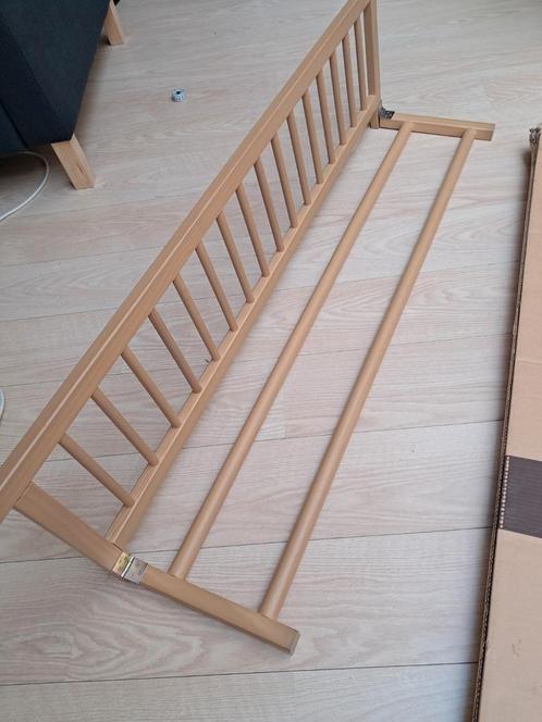 Grenen opklapbaar bedhekje hout, Huis en Inrichting, Slaapkamer | Bedden, Gebruikt, Eenpersoons, Hout, Ophalen