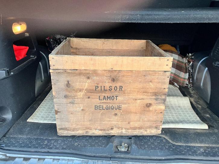 Houten shippingkrat - Pilsor Lamot, Verzamelen, Biermerken, Gebruikt, Overige typen, Ophalen
