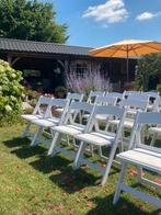 48 witte stoelen, Tuin en Terras, Ophalen, Zo goed als nieuw
