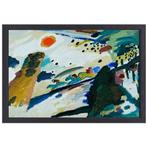 Paysage romantique - Toile Wassily Kandinsky + cadre de cuis, Envoi, Création originale, 50 à 75 cm, 50 à 75 cm