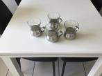 Theeglazen 5 stuks, Antiek en Kunst, Antiek | Tin, Ophalen