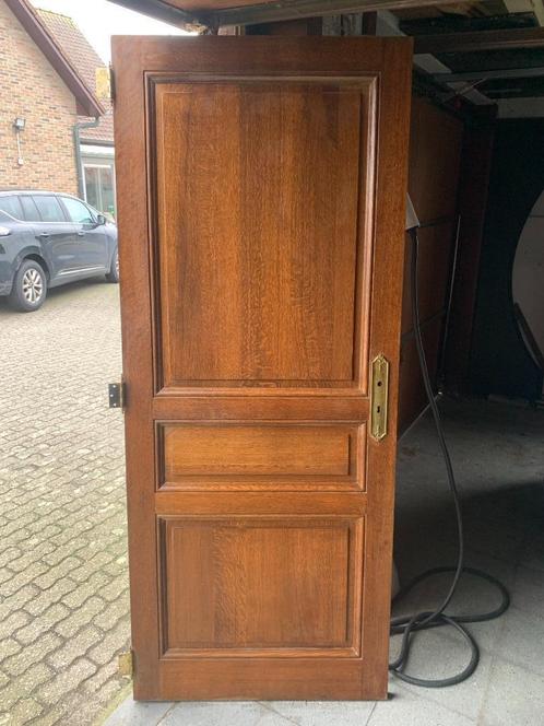 Eikenhouten deur, Doe-het-zelf en Bouw, Deuren en Vliegenramen, Zo goed als nieuw, Binnendeur, 200 tot 215 cm, 80 tot 100 cm, Hout