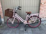 Roze retro fiets met kratje, Fietsen en Brommers, Versnellingen, Gebruikt, Ophalen, Gazelle