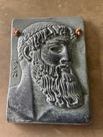 Vintage Clay Jupiter van Griekse Istiea wandtegel, Antiek en Kunst, Ophalen of Verzenden