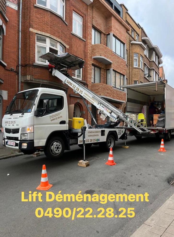7/7 LIFT + 20m3 VERHUISWAGEN 📞0490 22 28 25📞, Immo, Appartementen en Studio's te huur, Brussel