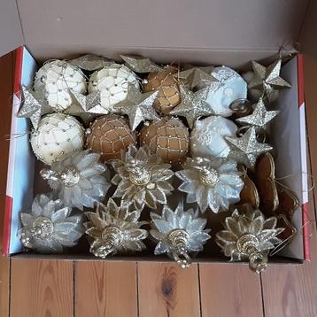 Set vintage Kerstversiering 35 stuks, Prijs voor alles beschikbaar voor biedingen