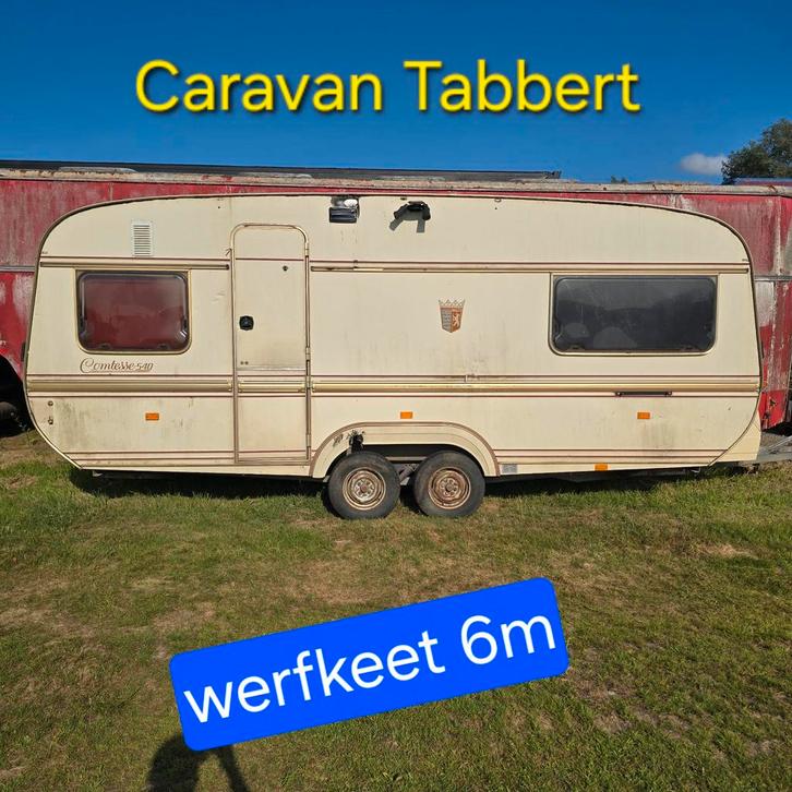 Caravan Tabbert dubbele as 6m werfkeet camping bouw paarden, Caravans en Kamperen, Caravanaccessoires, Ophalen