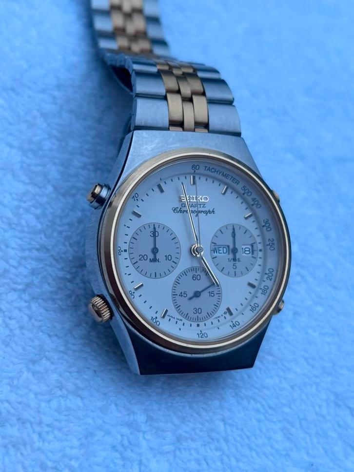 Seiko NOS Chronograph, Handtassen en Accessoires, Horloges | Heren, Zo goed als nieuw, Polshorloge, Seiko, Staal, Staal, Ophalen of Verzenden