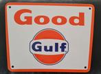 Good Gulf emaillen reclame bord benzine pomp borden, Verzamelen, Ophalen of Verzenden, Gebruikt, Reclamebord