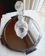 Mooie heldere glazen karaf met glazen dop, Huis en Inrichting, Ophalen of Verzenden, Gebruikt