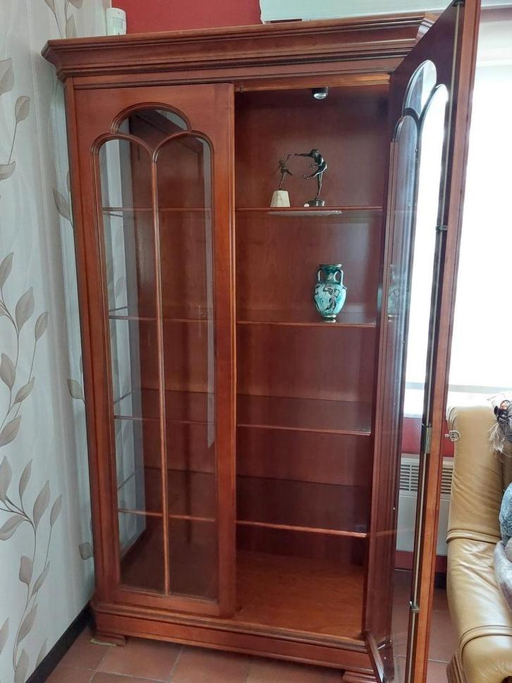 Bibliothèque vitrine, Maison & Meubles, Armoires | Bibliothèques, Utilisé, Avec porte(s), Avec abattant(s), Avec tablette(s), Verre