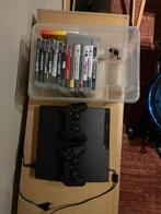 PS3 console met spelletjes, Games en Spelcomputers, Spelcomputers | Sony PlayStation 3, Ophalen, Zo goed als nieuw, Met 2 controllers