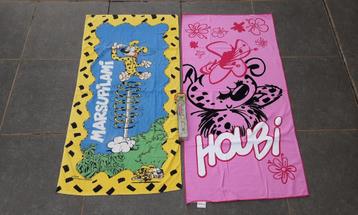 Robbedoes en marsupilami strandhanddoeken en figuren beschikbaar voor biedingen