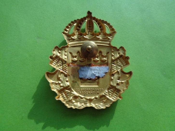 Verguld militair kenteken Zweden , WO 2 ?, Verzamelen, Militaria | Tweede Wereldoorlog, Landmacht, Embleem of Badge, Ophalen of Verzenden