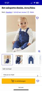 Noukies Denkm tuinbroek set, ecru/donkerblauw - maat 56, Kinderen en Baby's, Ophalen, Nieuw, Noukie’s, Jongetje of Meisje