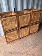 Houten frame en rieten kluisjes, Ophalen, Gebruikt