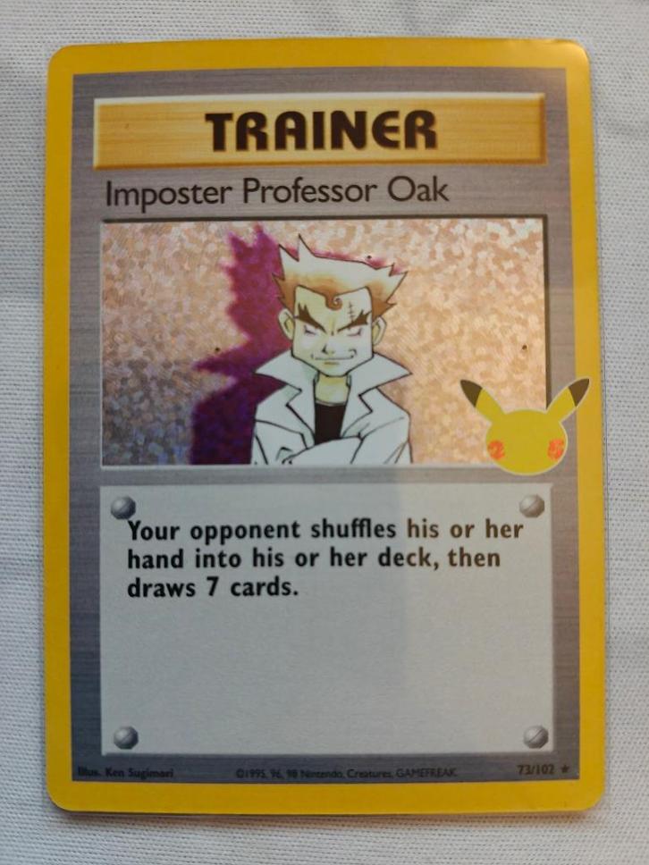 Carte Pokémon Imposter Professor Oak 73/102 -Celebrations EN, Hobby & Loisirs créatifs, Jeux de cartes à collectionner | Pokémon