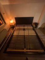 IKEA bed + lattenbodem, Ophalen, Gebruikt, Zwart, 140 cm