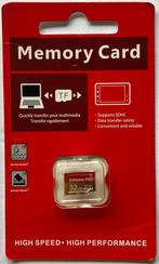 Geheugenkaart 32 GB High Speed, Audio, Tv en Foto, Foto | Geheugenkaarten, Nieuw, MicroSDHC, Ophalen of Verzenden, 32 GB