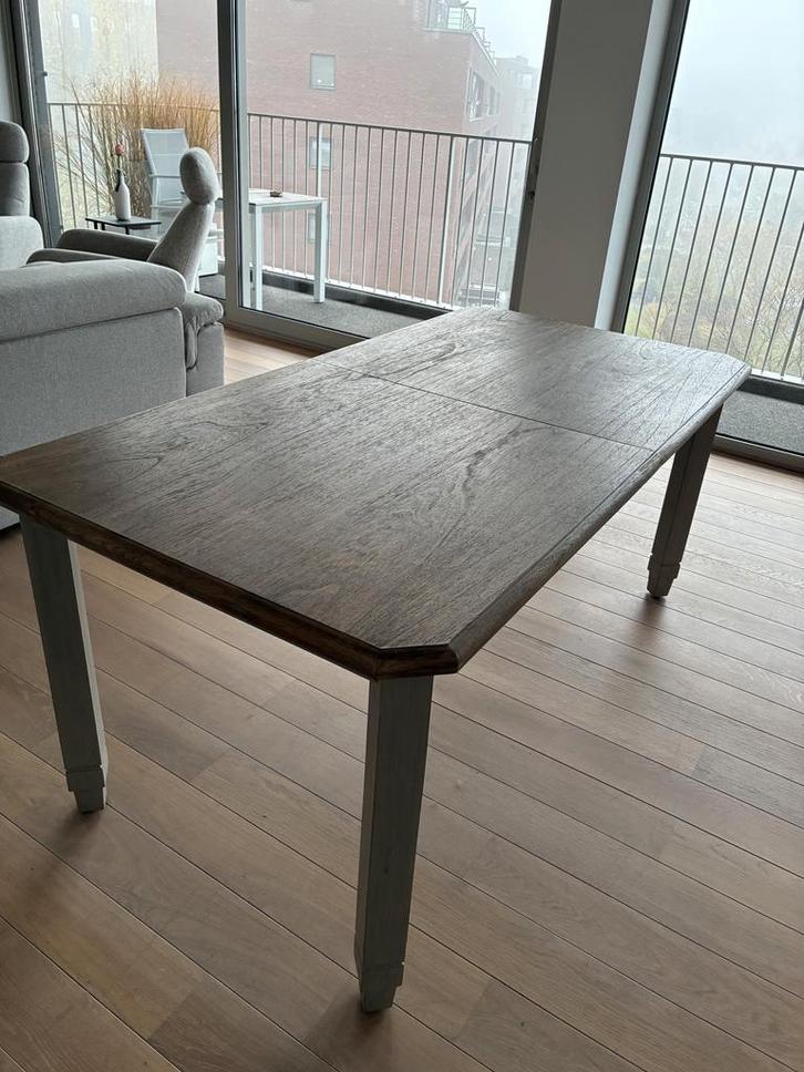 Uitrekbare Rustieke Houten Tafel (180 tot 220 cm) – Sarah Mo, Antiquités & Art, Antiquités | Meubles | Tables, Enlèvement