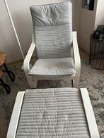 Ikea poang stoel met voetbank, Ophalen, Zo goed als nieuw, Hout