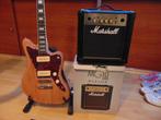 Harley Benton Jazzmaster gitaar + Versterker Marshall MG, Ophalen, Nieuw, Elektrisch, 6-snarig